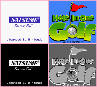 Hole In One Golf - Natsume Logo & Title Screen