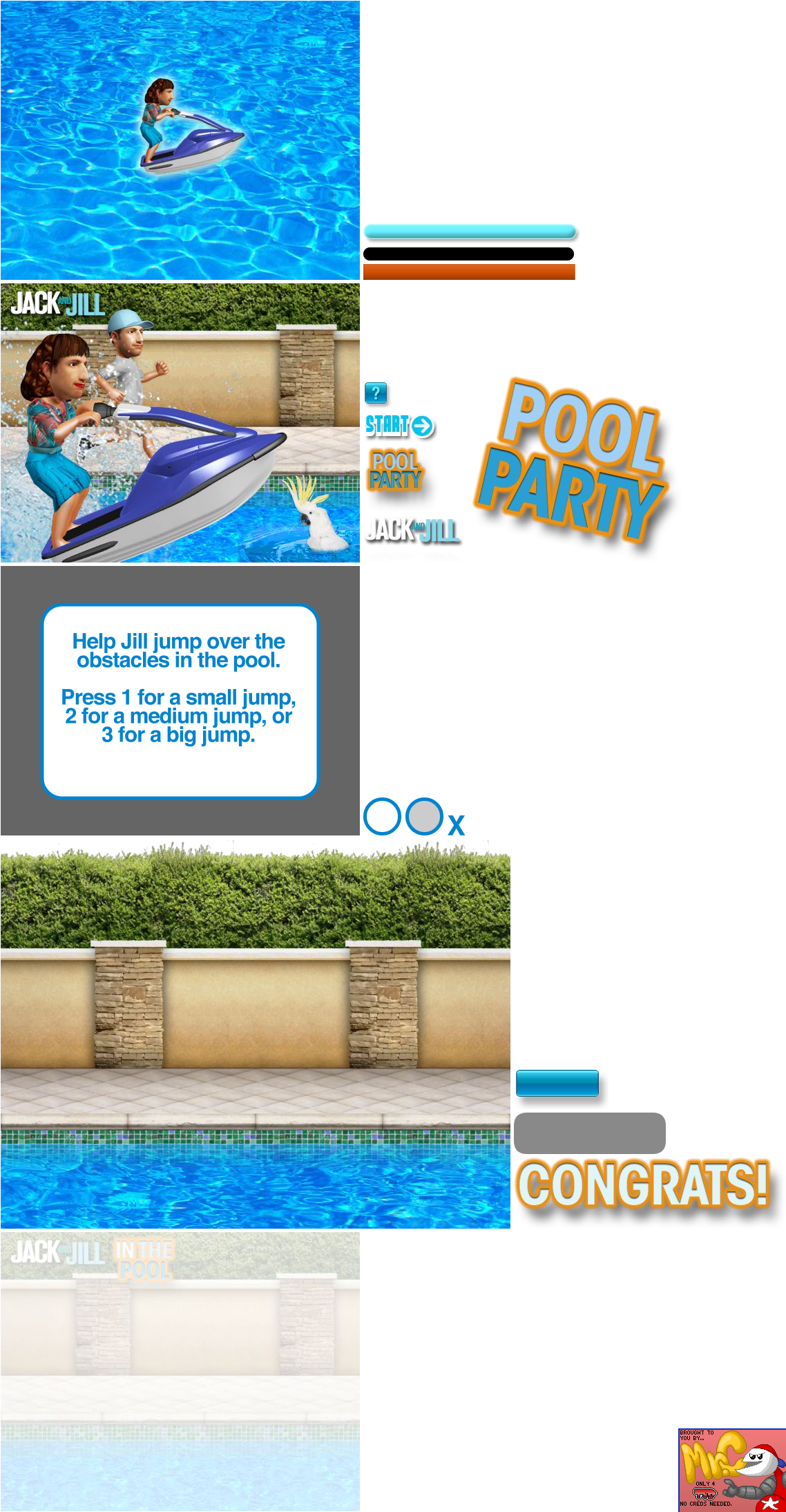Jack and Jill: Pool Party - Menus and Background