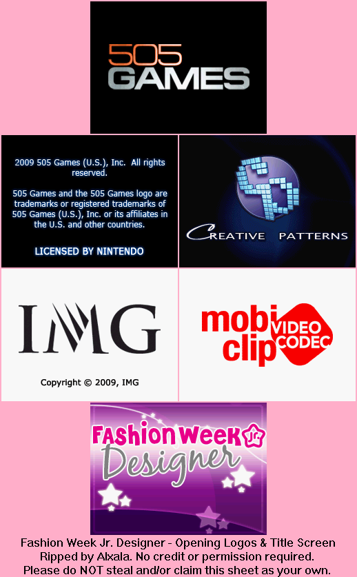 Fashion Week Jr. Designer - Opening Logos & Title Screen
