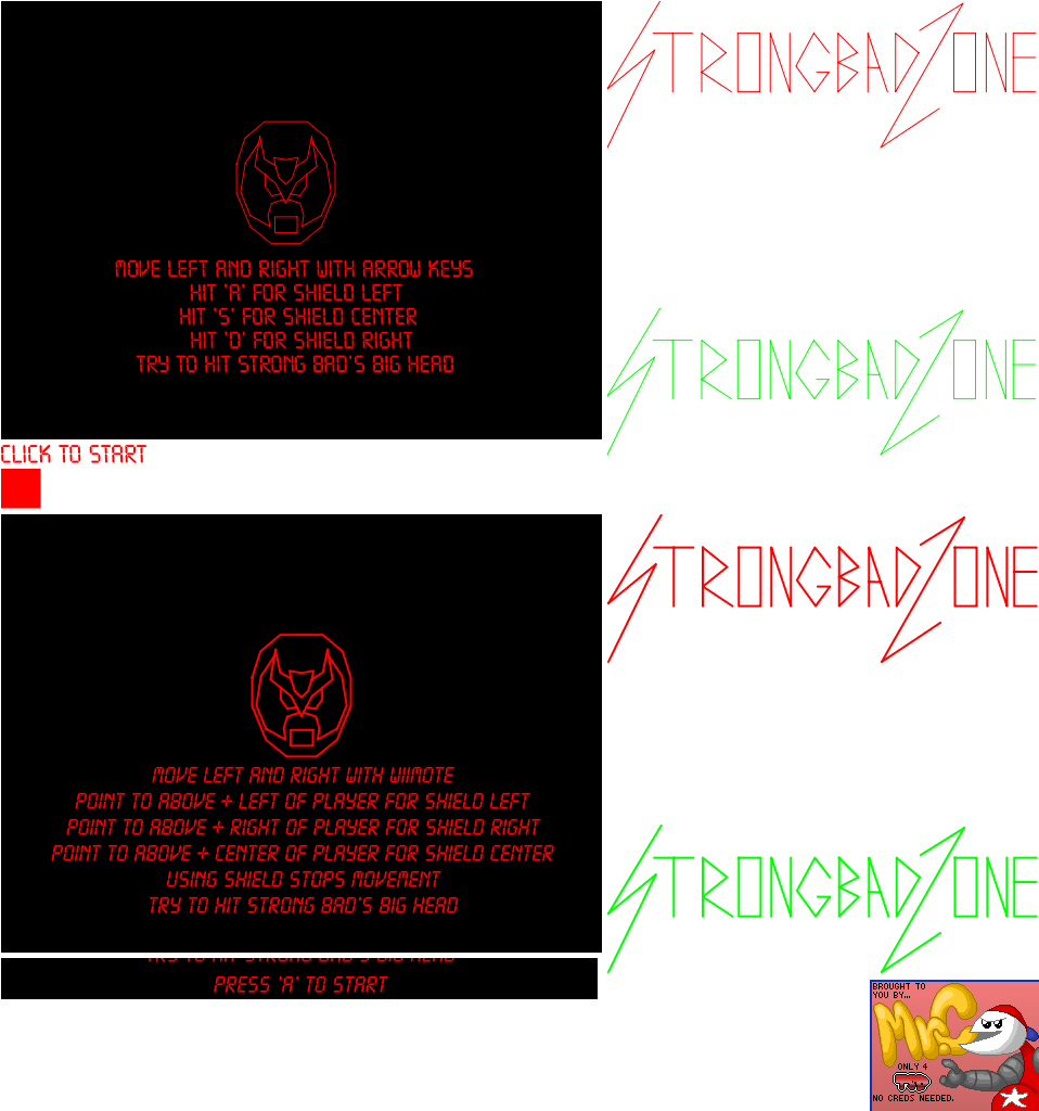 StrongBadZone - Title Screen
