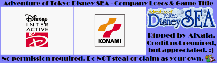 Adventure of Tokyo Disney SEA - Company Logos & Game Title