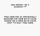 Ken Griffey Jr.'s Slugfest - Game Boy Error Message