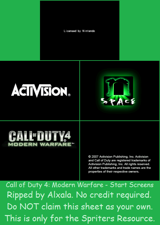 Call of Duty 4: Modern Warfare - Start Screens