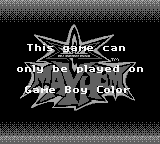 WCW Mayhem - Game Boy Error Message