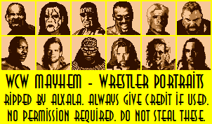WCW Mayhem - Wrestler Portraits
