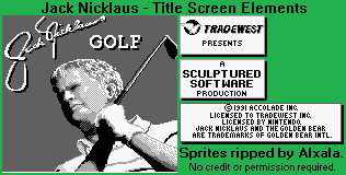 Jack Nicklaus Golf - Title Screen Elements