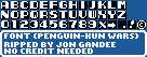 Penguin-Kun Wars (JPN) - Font