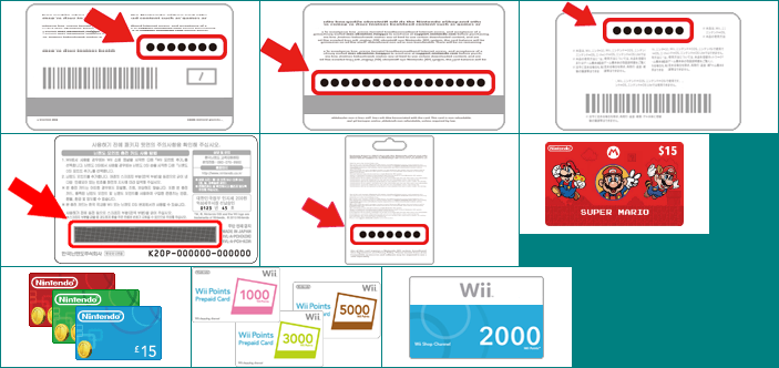 Wii Points Cards