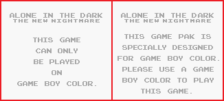 Game Boy / GBC - Alone in the Dark: The New Nightmare - Game Game Boy / GBC - Alone in the Dark: The New Nightmare - Game