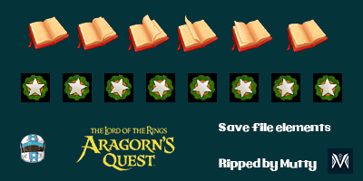 The Lord of the Rings: Aragorn's Quest - Save file elements