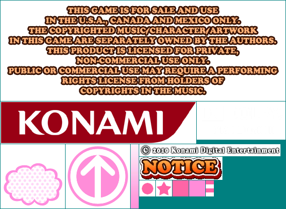 Notice & Konami Logo