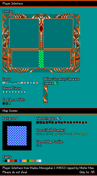 Madou Monogatari 1 (MSX2) - Player Interface