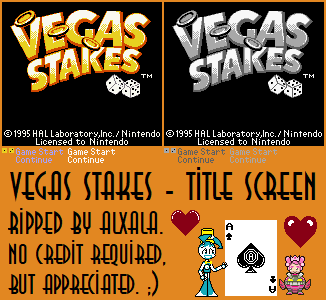Vegas Stakes - Title Screen