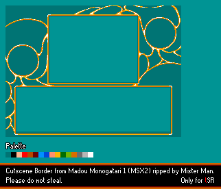Madou Monogatari 1 (MSX2) - Cutscene Border