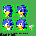 Sonic the Hedgehog Customs - Sonic 2 Title Screen Sonic (Master System-Style)