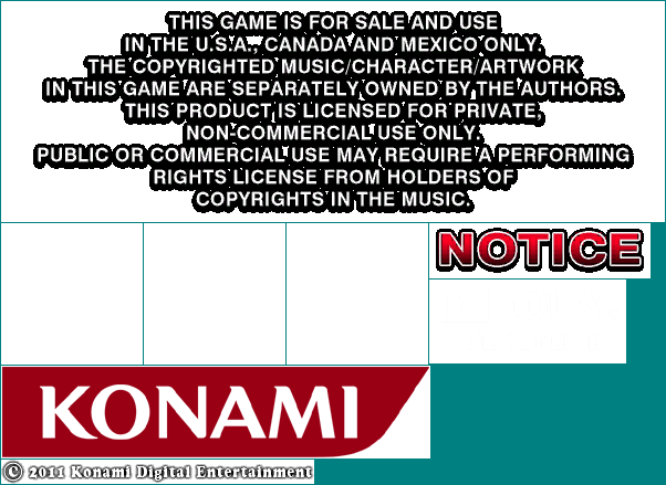 Notice & Konami Logo