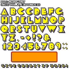 Pac-Man Font (Namco Classic Collection Vol. 2, Expanded)