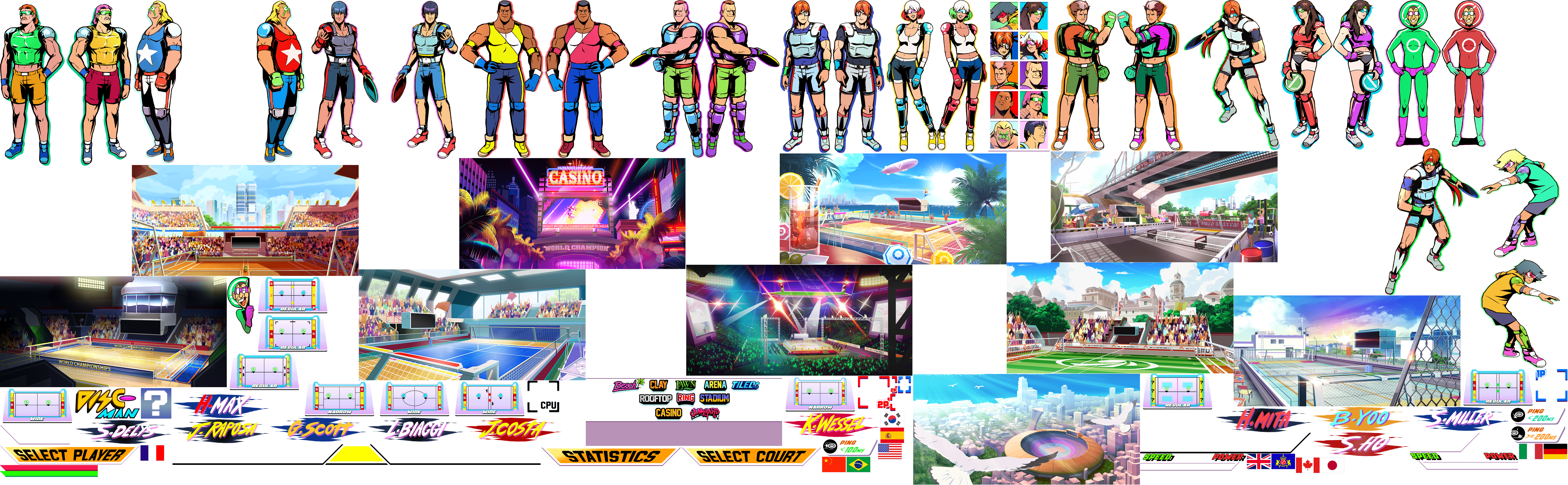 Windjammers 2 - Character Select