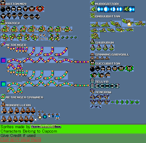 Mega Man Customs - Enemies (MegaMan 8, NES-Style)