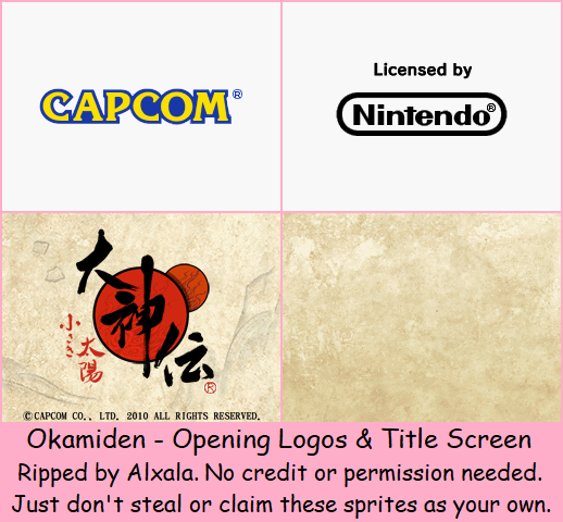 Okamiden - Opening Logos & Title Screen