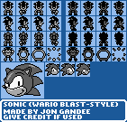 Sonic the Hedgehog Customs - Sonic (Wario Blast-Style)