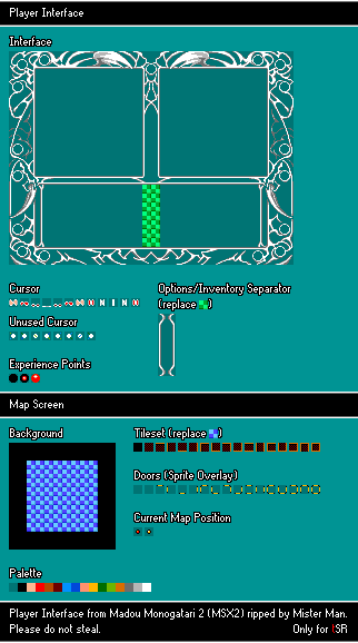 Madou Monogatari 2 (MSX2) - Player Interface