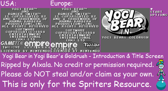 Yogi Bear in Yogi Bear's Goldrush - Introduction & Title Screen