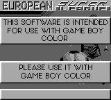 European Super League - Game Boy Error Message