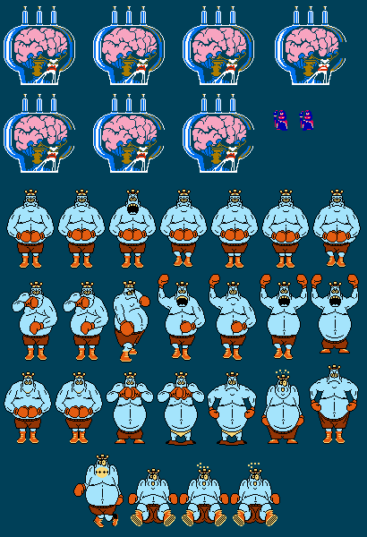 Captain N: The Game Master Customs - Mother Brain, King Hippo & Eggplant Wizard (NES-Style)