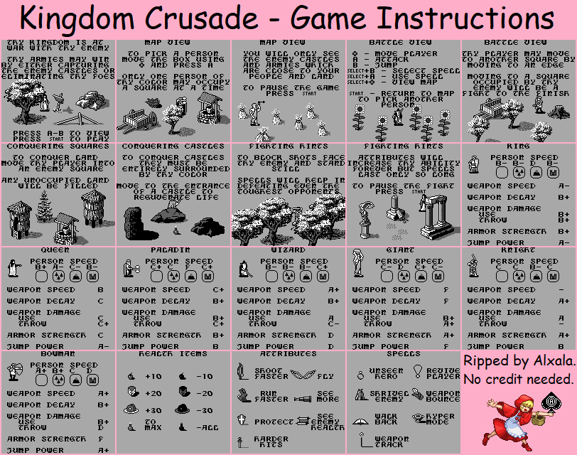 Kingdom Crusade - Game Instructions