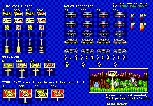 Sonic CD Objects (Genesis-Style)