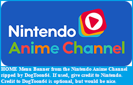 Nintendo Anime Channel (PAL) - HOME Menu Banner