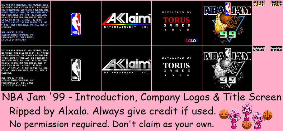 NBA Jam '99 - Introduction, Opening Logos & Title Screen
