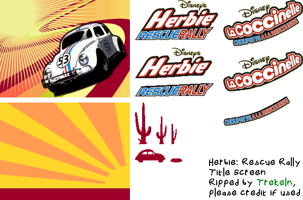 Herbie: Rescue Rally - Title Screen