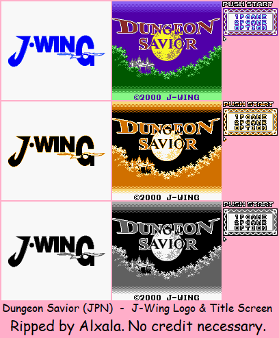 Dungeon Savior (JPN) - J-Wing Logo & Title Screen