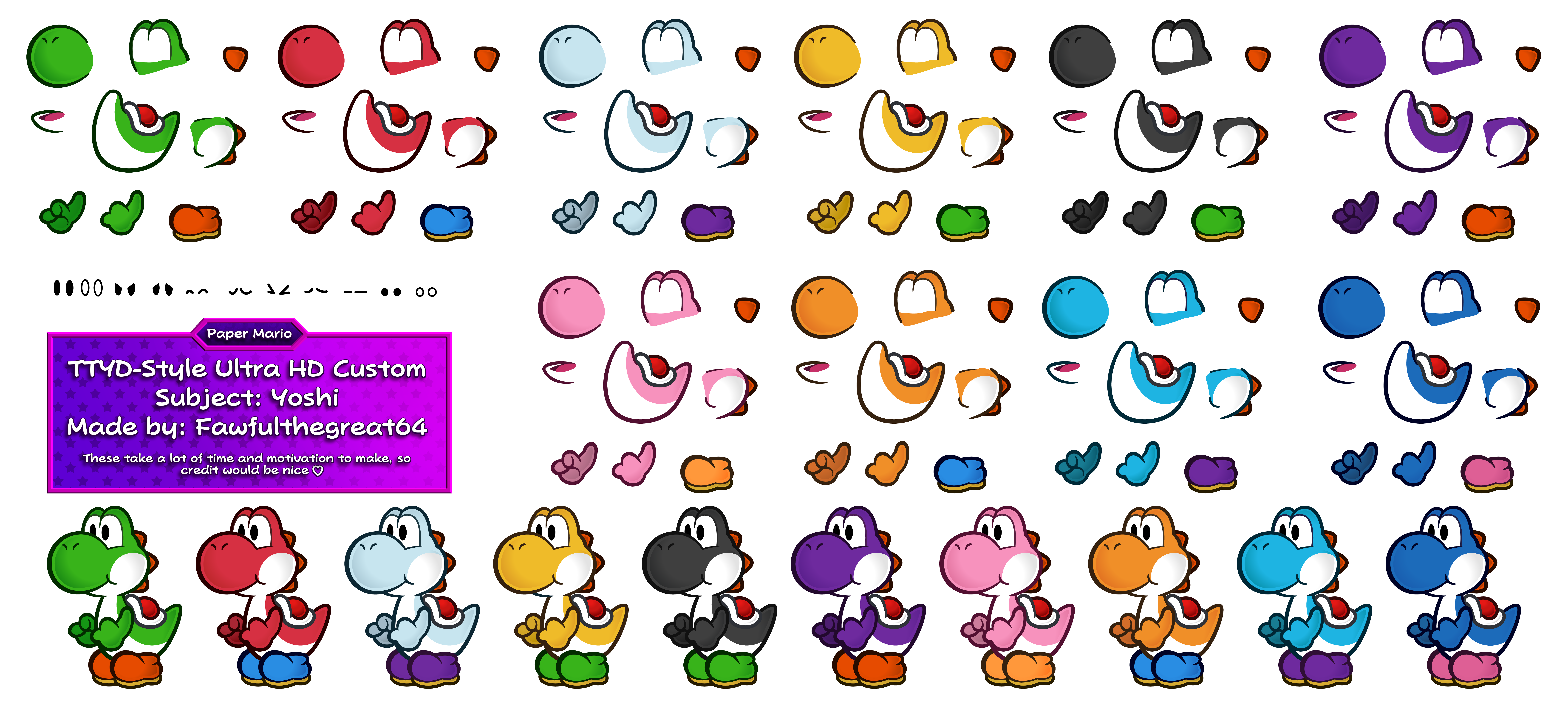 Yoshi (Modern, TTYD Style, HD)