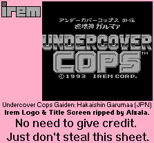Undercover Cops Gaiden: Hakaishin Garumaa (JPN) - Irem Logo & Title Screen