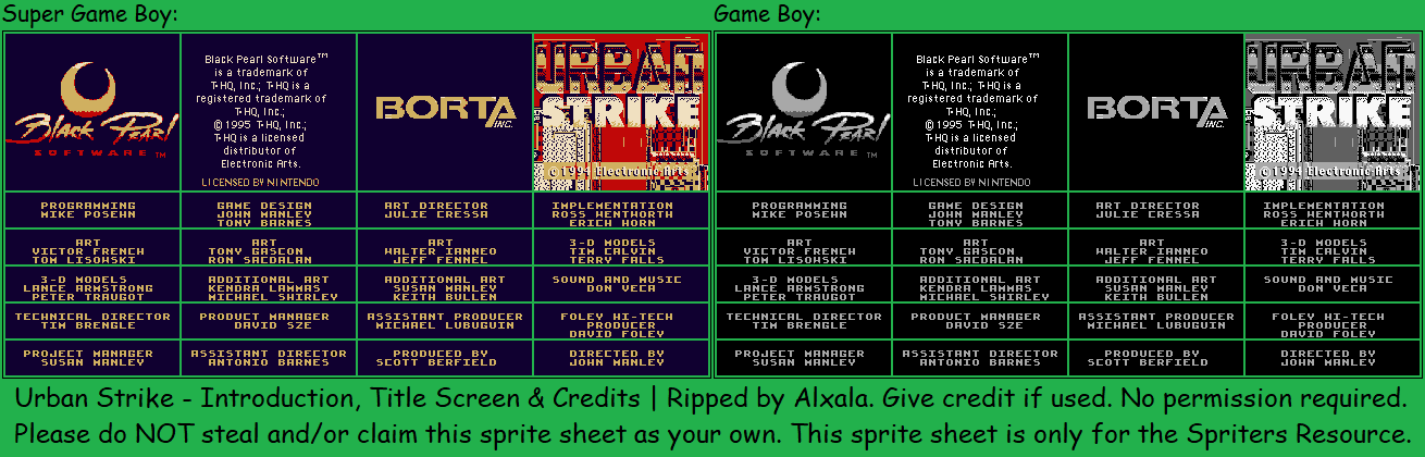 Urban Strike - Introduction, Title Screen & Credits