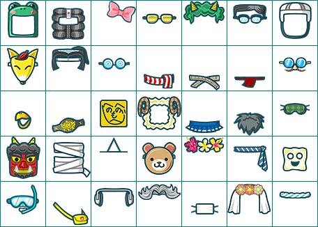 Kotoba no Puzzle: Mojipittan Wii Deluxe (JPN) - Face & Body Items