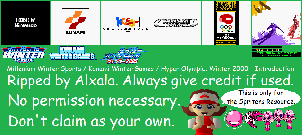 Millennium Winter Sports / Konami Winter Games / Hyper Olympic: Winter 2000 - Introduction