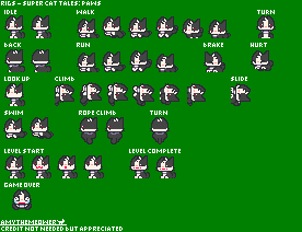 The Spriters Resource - Full Sheet View - Super Cat Tales: PAWS - Rigs