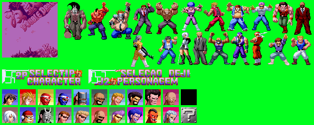 Double Dragon - Character Select Screen
