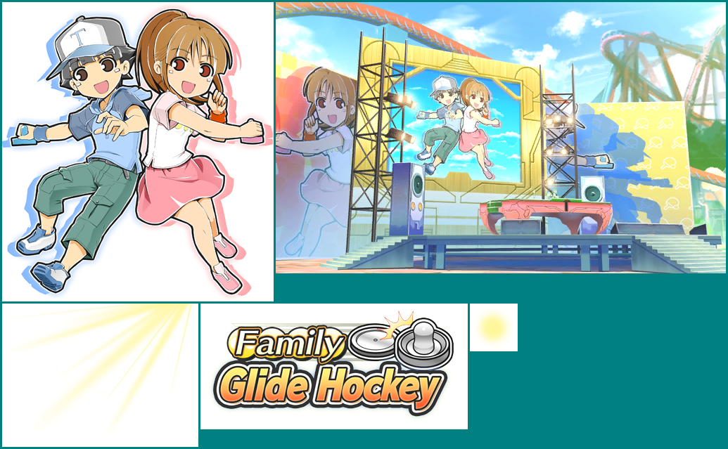 Family Glide Hockey - Title Screen