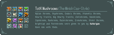 TotK Mushrooms (The Minish Cap-Style)
