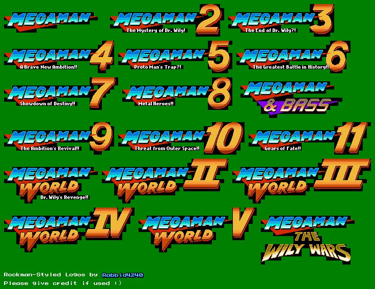 Title Screen Logos (NES-Style) (Megaman)