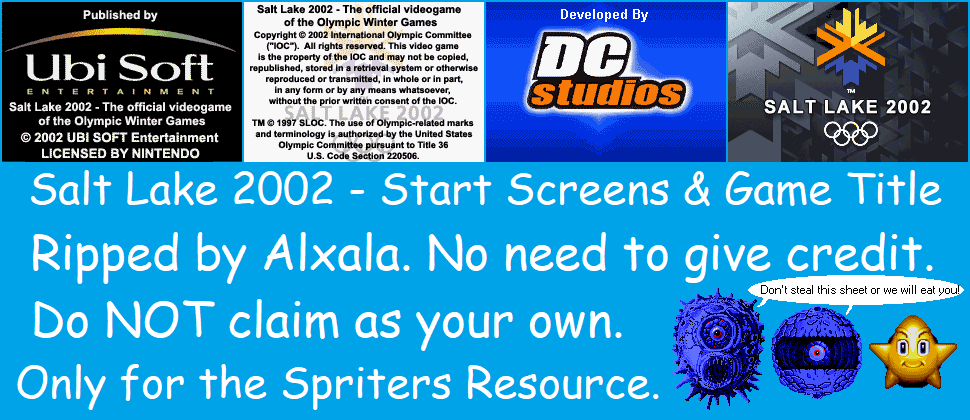 Salt Lake 2002 - Start Screens & Game Title