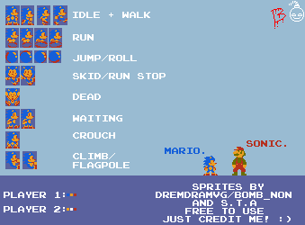Sonic the Hedgehog Customs - Sonic (SMB1-Style)