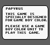 Game Boy Error Message