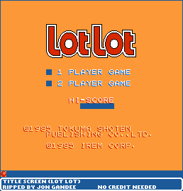 Lot Lot (JPN) - Title Screen