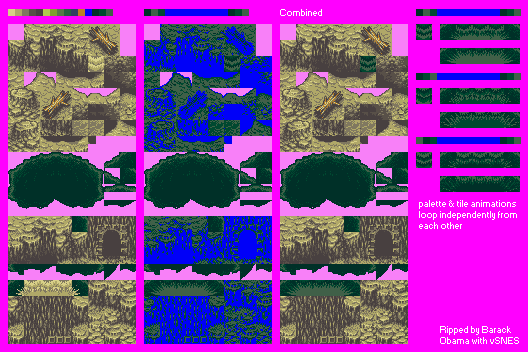 Super Nazo Puyo Tsuu: Rulue no Tetsuwan Hanjyouki (JPN) - Heaven Drop Lake Tileset